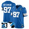 Lions 313 King Of The North Jersey – All Stitched – Hutchinson – 97 – Blue Jersey