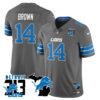 Lions 313 King Of The North Jersey – All Stitched – St. Brown – 14 – Gray Jersey