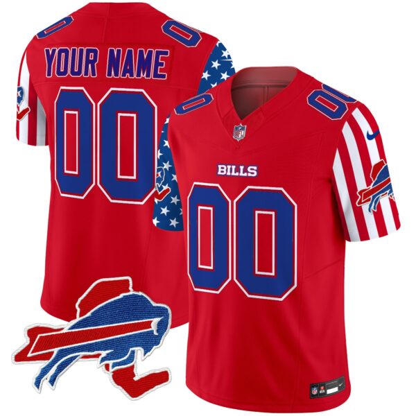 Bills American Style Vapor Limited Custom Jersey – All Stitched – Red Jersey