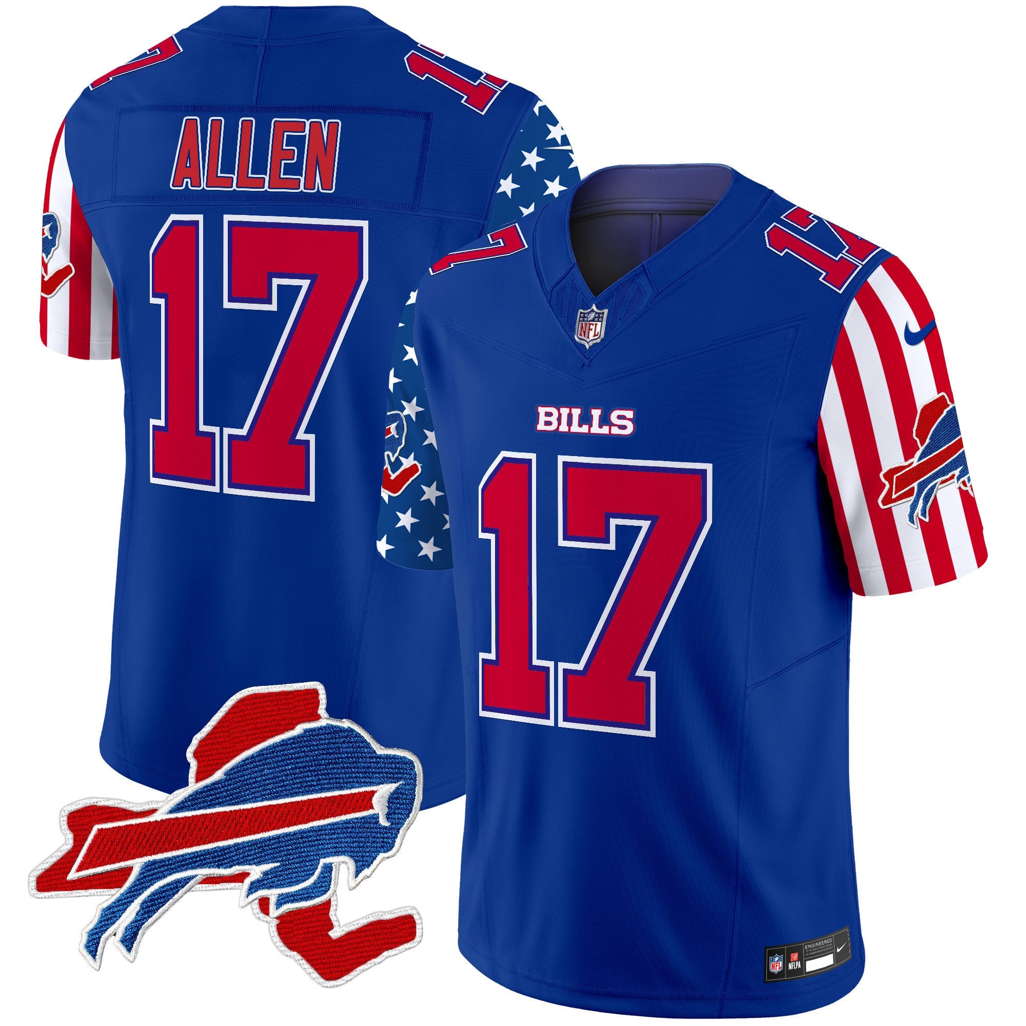 Bills American Style Vapor Limited Jersey – All Stitched – Royal – Josh Allen Jersey