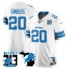 Lions 313 King Of The North Jersey – All Stitched – Barry Sanders – 20 – White Jersey