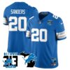 Lions 313 King Of The North Jersey – All Stitched – Barry Sanders – 20 – Blue Jersey