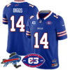 Bills 1959 – 2024 – The Bills Jersey – All Stitched – Stefon Diggs – 14 – Royal Jersey