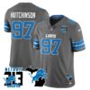 Lions 313 King Of The North Jersey – All Stitched – Hutchinson – 97 – Gray Jersey