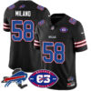 Bills 1959 – 2024 – The Bills Jersey – All Stitched – Matt Milano – 58 – Black Jersey