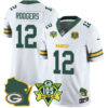 Packers 1919-2024 – The Packers Jersey – All Stitched – Aaron Rodgers – 12 – White Jersey