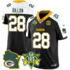 Packers 1919-2024 – The Packers Jersey – All Stitched – AJ Dillon – 28 – Black Alternate Jersey