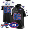 Bills 1959 – 2024 – The Bills Jersey – All Stitched – Dalton Kincaid – 86 – Black Alternate Jersey