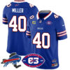 Bills 1959 – 2024 – The Bills Jersey – All Stitched – Von Miller – 40 – Royal Jersey