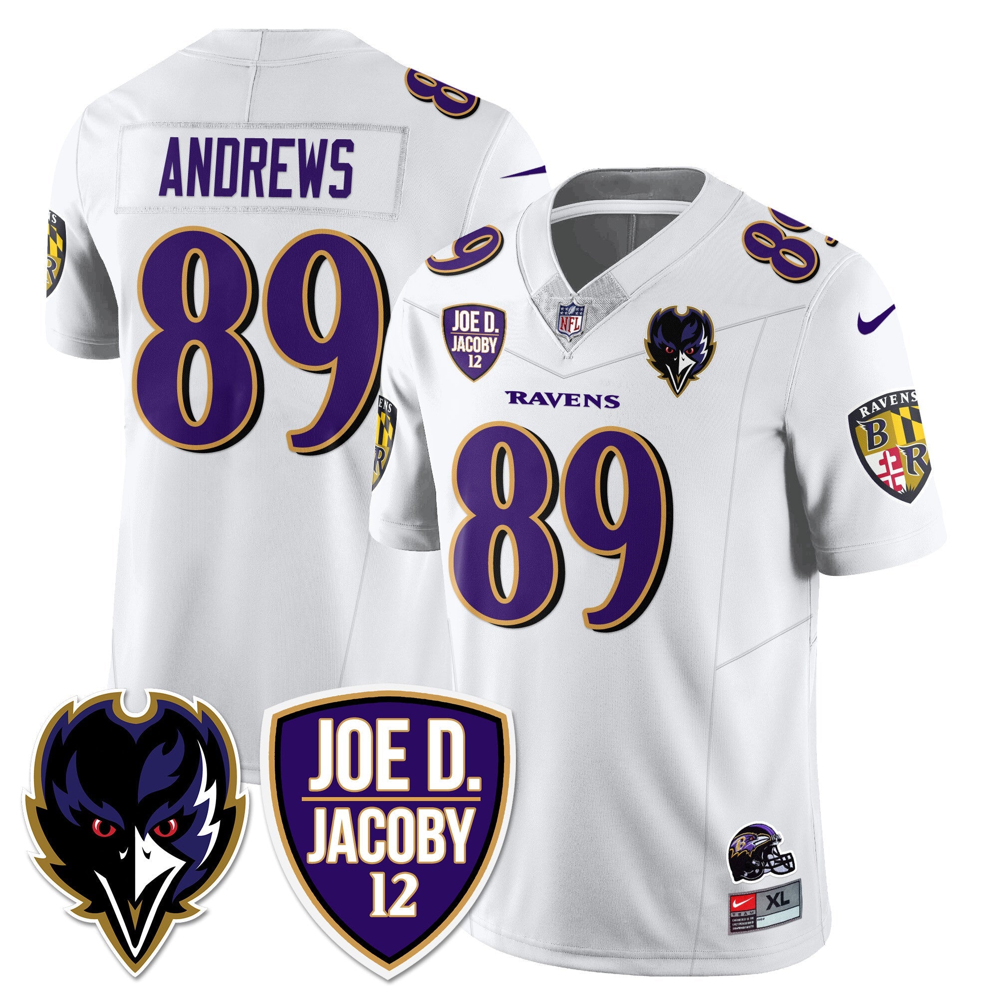 Ravens Purple Rising 2024 Vapor Limited Jersey – All Stitched – White – Mark Andrews Jersey