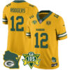 Packers 1919-2024 – The Packers Jersey – All Stitched – Aaron Rodgers – 12 – Gold Jersey