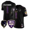 Ravens Purple Rising 2024 Vapor Limited Jersey – All Stitched – Black – Joe D’Alessandris Jersey