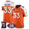 Broncos 1959-2024 Jersey – The Broncos Jersey – All Stitched – Javonte Williams – 33 – Orange Alternate Jersey