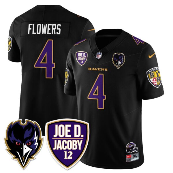 Ravens Purple Rising 2024 Vapor Limited Jersey – All Stitched – Black – Zay Flowers Jersey