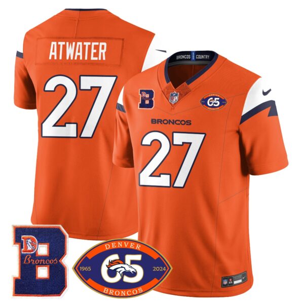 Broncos 1959-2024 Jersey – The Broncos Jersey – All Stitched – Steve Atwater – 27 – Orange Jersey