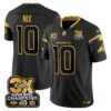 Denver Broncos 3-Time Champions Patch Gold Vapor Limited Jersey – All Stitched – Black Gold – Bo Nix Jersey