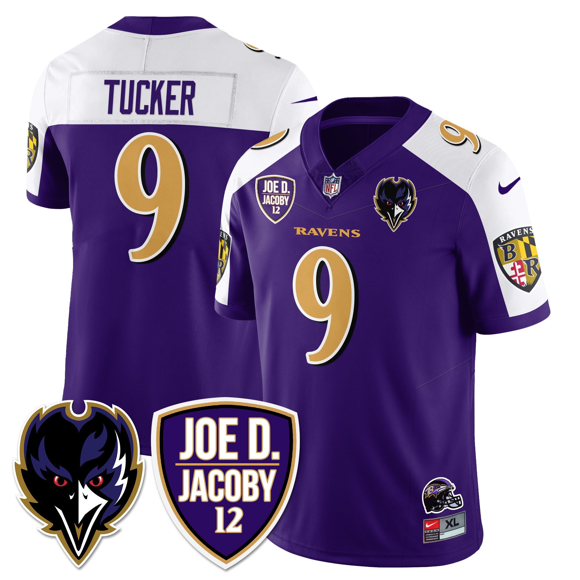 Ravens Purple Rising 2024 Vapor Limited Jersey – All Stitched – Purple Alternate – Justin Tucker Jersey