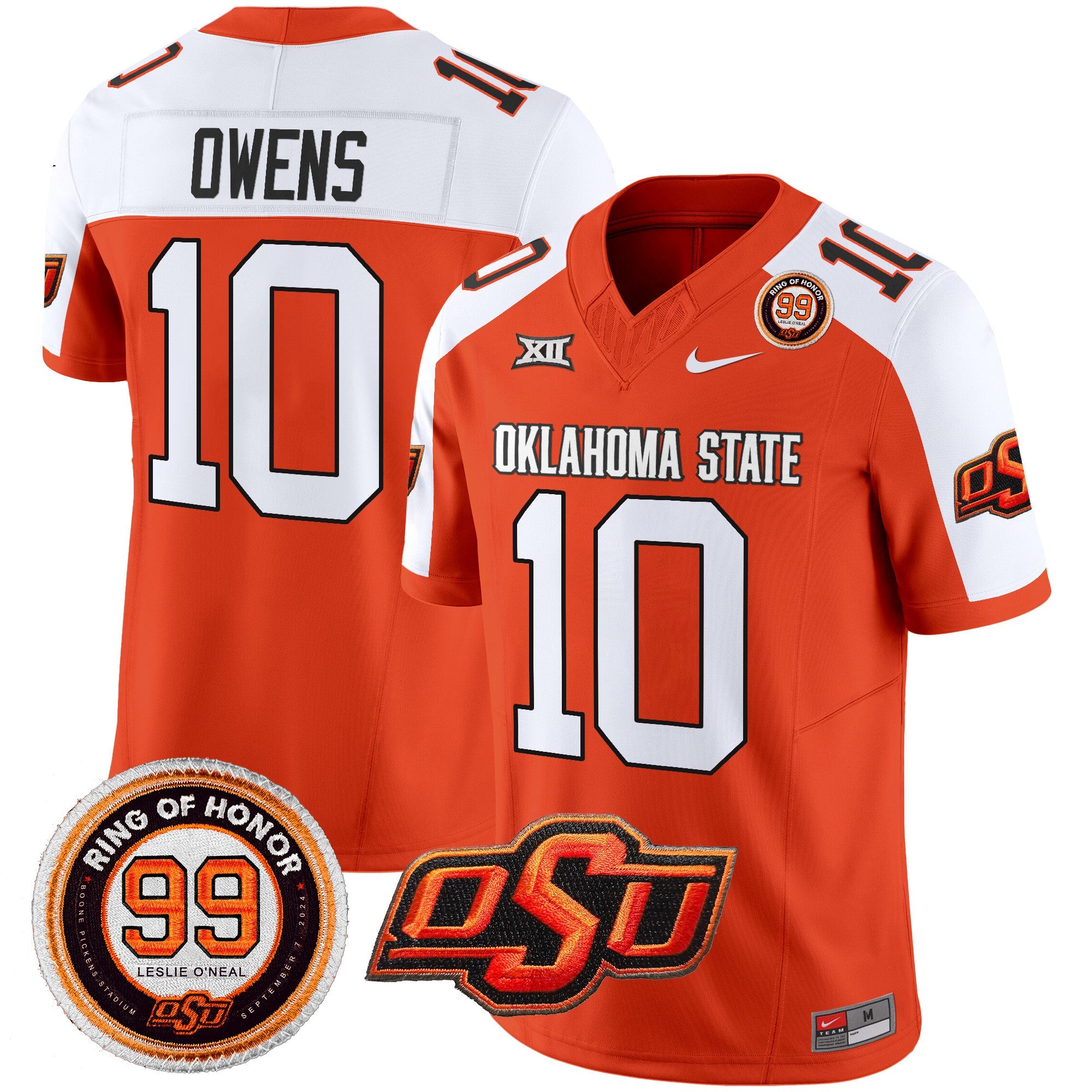 Oklahoma State Cowboys Leslie O’neal Patch Vapor Limited Jersey – All Stitched – Orange Alternate – Rashod Owens Jersey