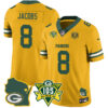 Packers 1919-2024 – The Packers Jersey – All Stitched – Josh Jacobs – 8 – Gold Jersey