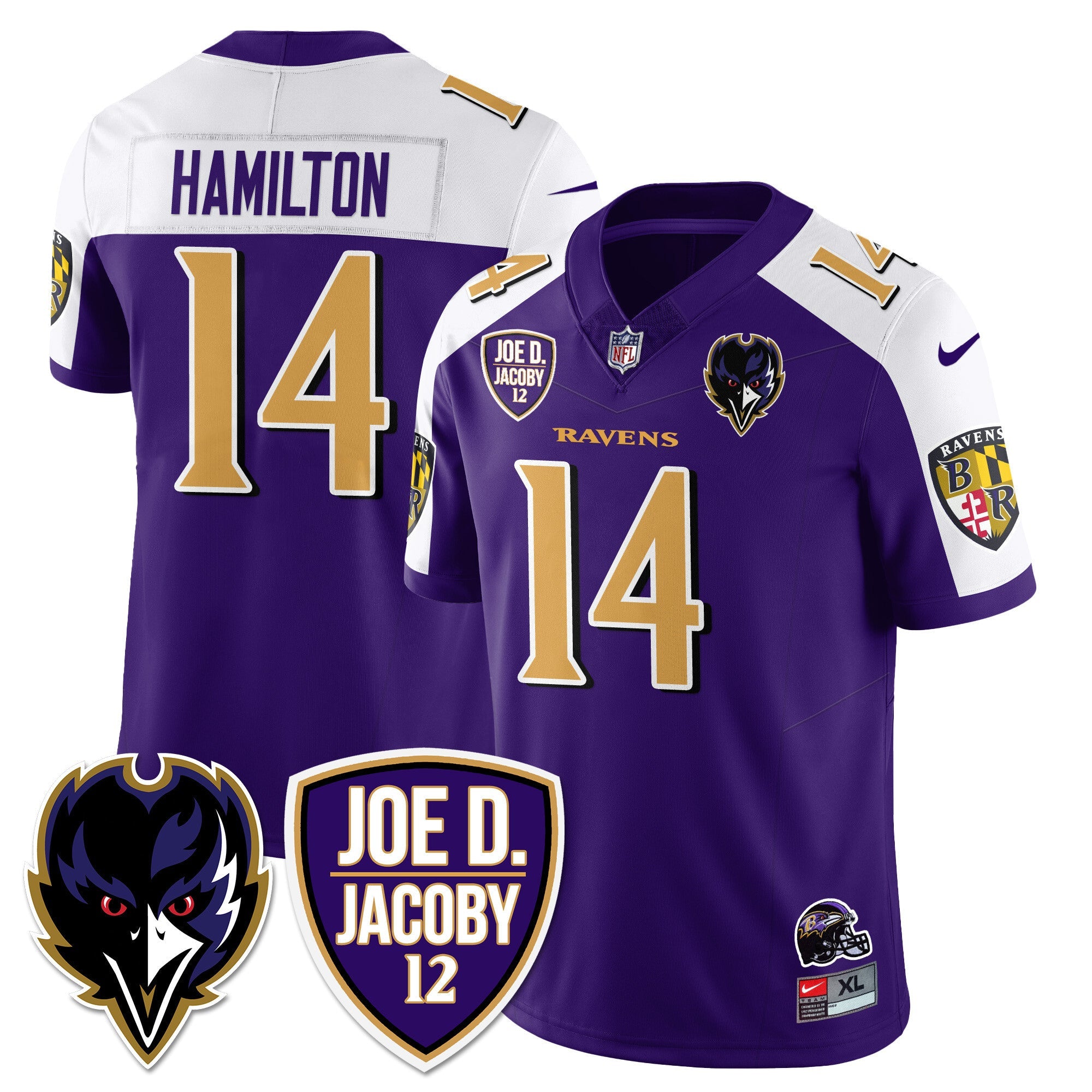 Ravens Purple Rising 2024 Vapor Limited Jersey – All Stitched – Purple Alternate – Kyle Hamilton Jersey