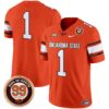 Oklahoma State Cowboys Leslie O’neal Patch Vapor Limited Jersey – All Stitched – Orange – #1 Team Jersey
