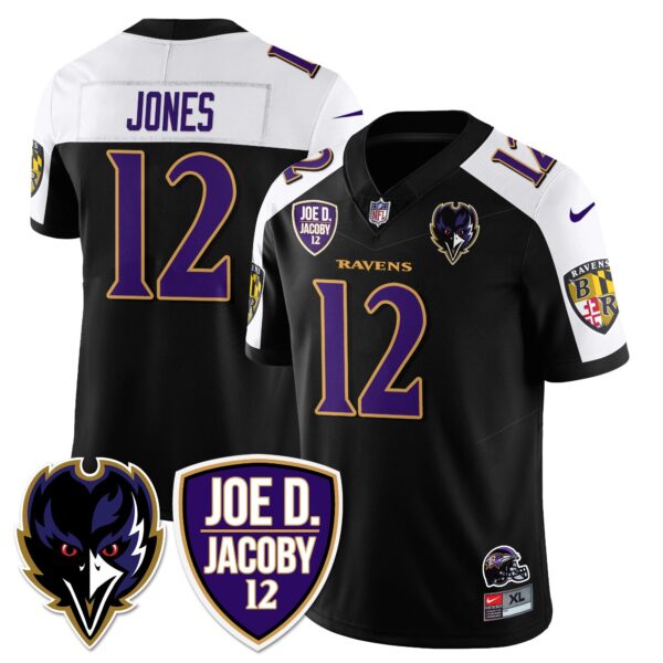 Ravens Purple Rising 2024 Vapor Limited Jersey – All Stitched – Black Alternate – Jacoby Jones Jersey