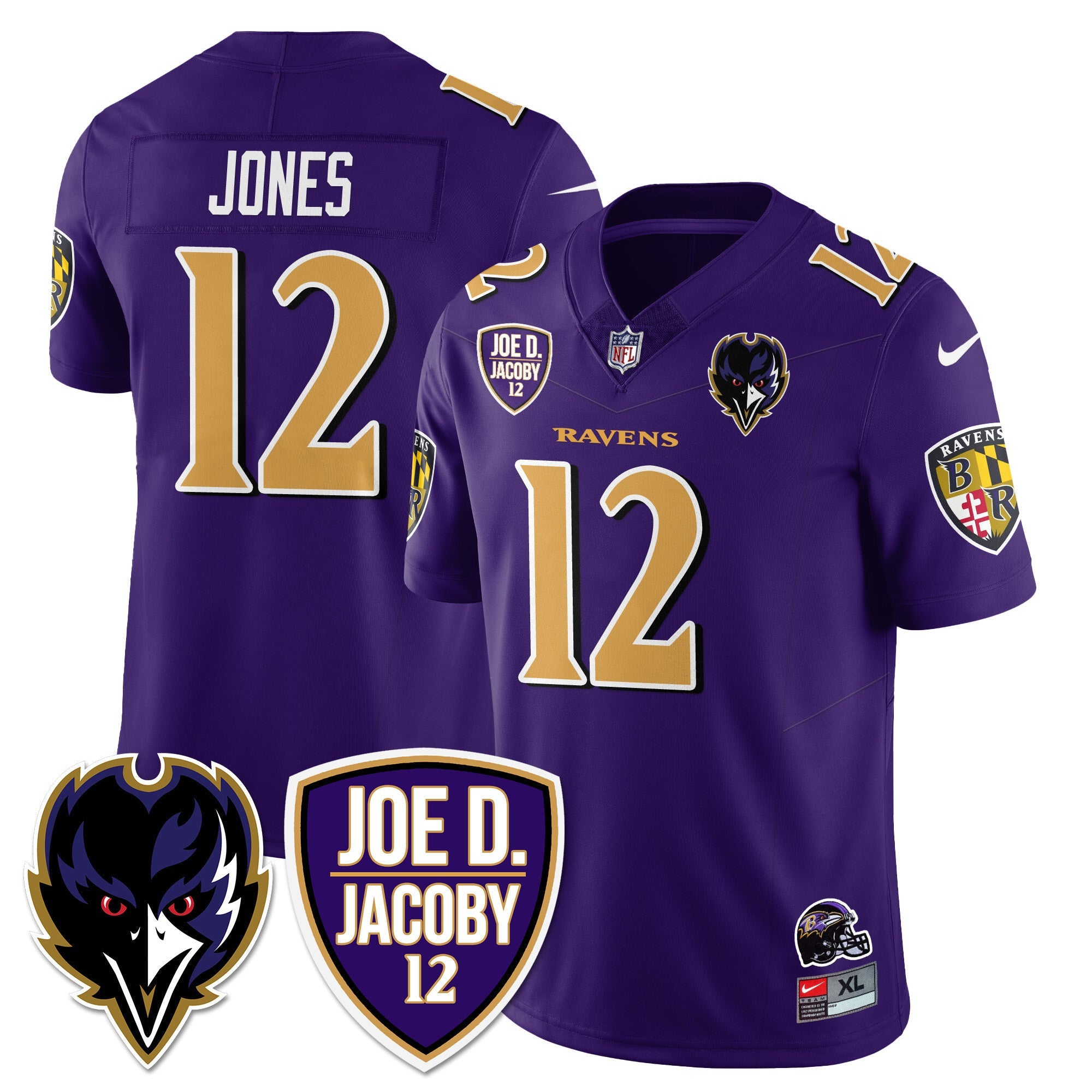 Ravens Purple Rising 2024 Vapor Limited Jersey – All Stitched – Purple – Jacoby Jones Jersey