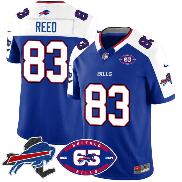 Bills 1959 – 2024 – The Bills Jersey – All Stitched – Andre Reed – 83 – Royal Alternate Jersey
