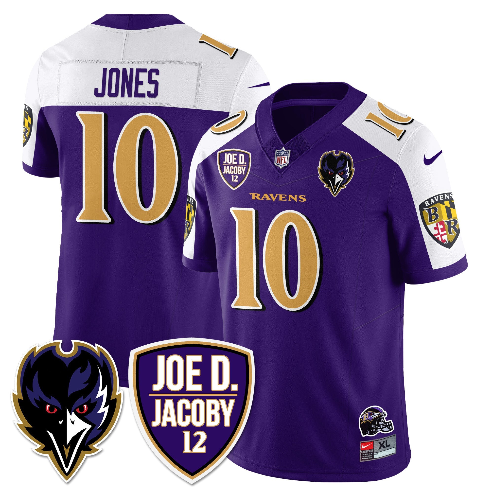 Ravens Purple Rising 2024 Vapor Limited Jersey – All Stitched – Purple Alternate – Emory Jones Jersey