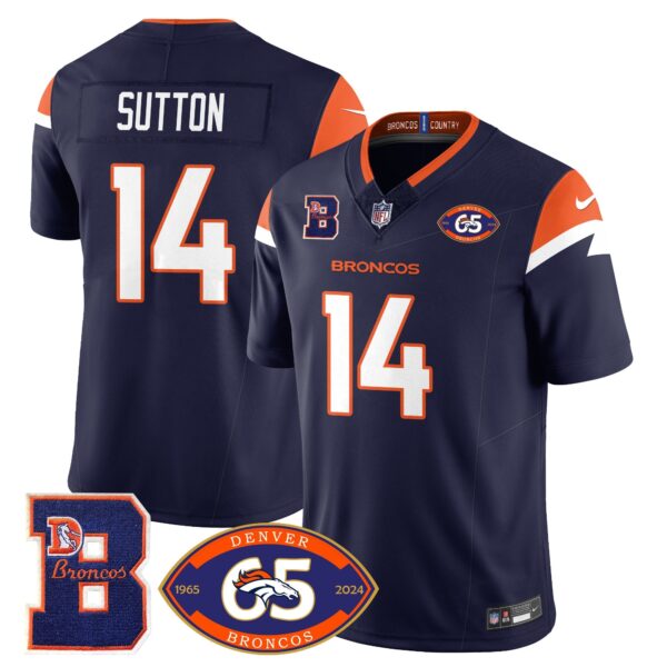Broncos 1959-2024 Jersey – The Broncos Jersey – All Stitched – Courtland Sutton – 14 – Navy Jersey