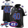 Bills 1959 – 2024 – The Bills Jersey – All Stitched – Von Miller – 40 – Black Alternate Jersey
