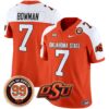 Oklahoma State Cowboys Leslie O’neal Patch Vapor Limited Jersey – All Stitched – Orange Alternate – Alan Bowman Jersey