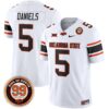 Oklahoma State Cowboys Leslie O’neal Patch Vapor Limited Jersey – All Stitched – White – Kendal Daniels Jersey