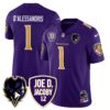 Ravens Purple Rising 2024 Vapor Limited Jersey – All Stitched – Purple – Joe D’Alessandris Jersey