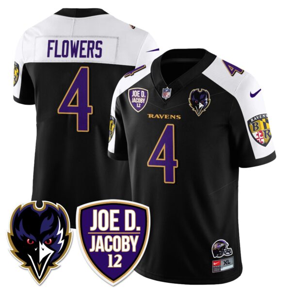 Ravens Purple Rising 2024 Vapor Limited Jersey – All Stitched – Black Alternate – Zay Flowers Jersey