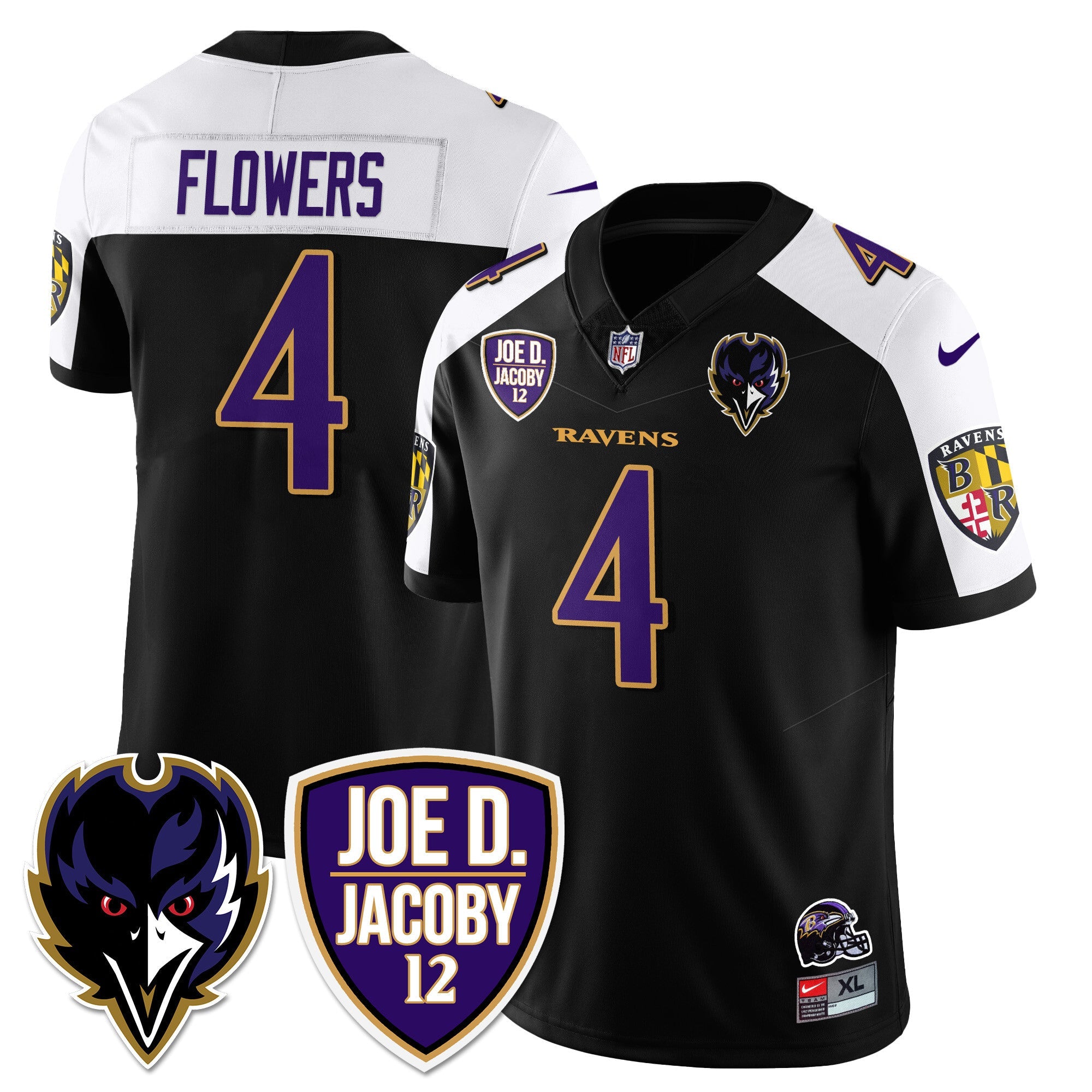 Ravens Purple Rising 2024 Vapor Limited Jersey – All Stitched – Black Alternate – Zay Flowers Jersey