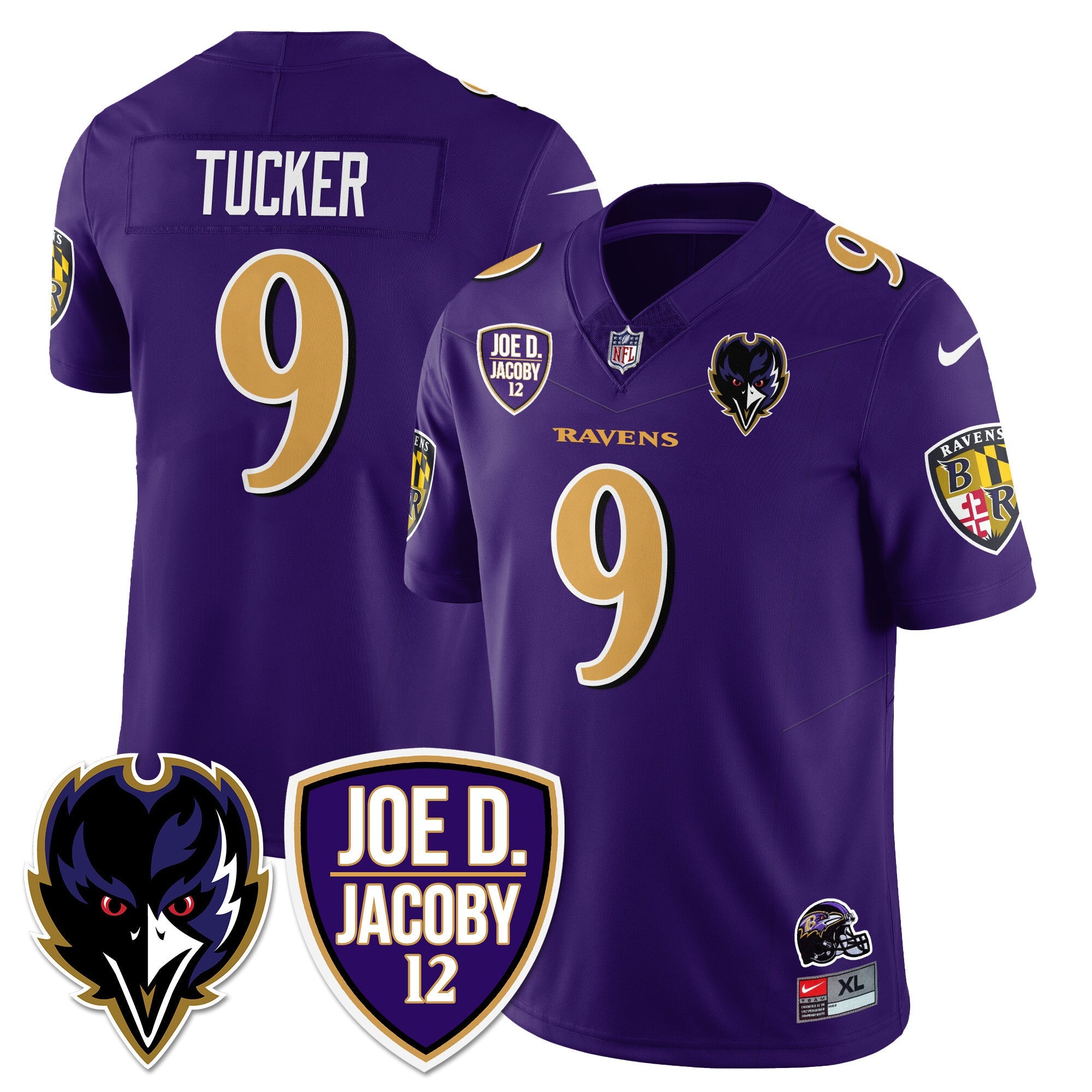 Ravens Purple Rising 2024 Vapor Limited Jersey – All Stitched – Purple – Justin Tucker Jersey