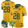 Packers 1919-2024 – The Packers Jersey – All Stitched – AJ Dillon – 28 – Gold Jersey