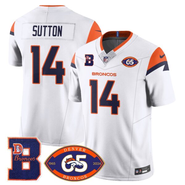 Broncos 1959-2024 Jersey – The Broncos Jersey – All Stitched – Courtland Sutton – 14 – White Jersey