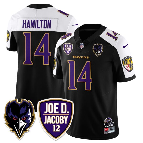 Ravens Purple Rising 2024 Vapor Limited Jersey – All Stitched – Black Alternate – Kyle Hamilton Jersey