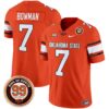 Oklahoma State Cowboys Leslie O’neal Patch Vapor Limited Jersey – All Stitched – Orange – Alan Bowman Jersey