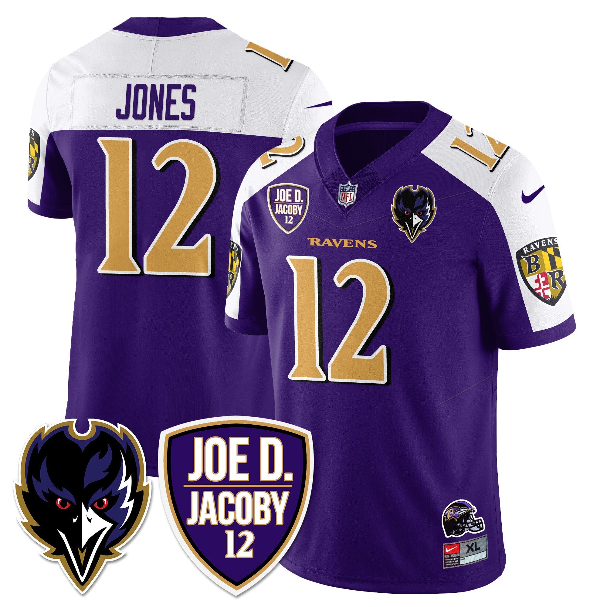 Ravens Purple Rising 2024 Vapor Limited Jersey – All Stitched – Purple Alternate – Jacoby Jones Jersey