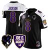 Ravens Purple Rising 2024 Vapor Limited Jersey – All Stitched – Black Alternate – Lamar Jackson Jersey