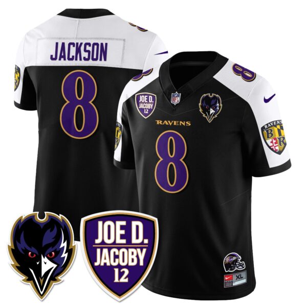 Ravens Purple Rising 2024 Vapor Limited Jersey – All Stitched – Black Alternate – Lamar Jackson Jersey