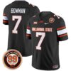 Oklahoma State Cowboys Leslie O’neal Patch Vapor Limited Jersey – All Stitched – Black – Alan Bowman Jersey
