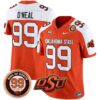 Oklahoma State Cowboys Leslie O’neal Patch Vapor Limited Jersey – All Stitched – Orange Alternate – Leslie O’neal Jersey