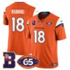 Broncos 1959-2024 Jersey – The Broncos Jersey – All Stitched – Peyton Manning – 18 – Orange Jersey