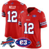 Bills 1959 – 2024 – The Bills Jersey – All Stitched – Jim Kelly – 12 – Red Jersey