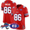 Bills 1959 – 2024 – The Bills Jersey – All Stitched – Dalton Kincaid – 86 – Red Jersey
