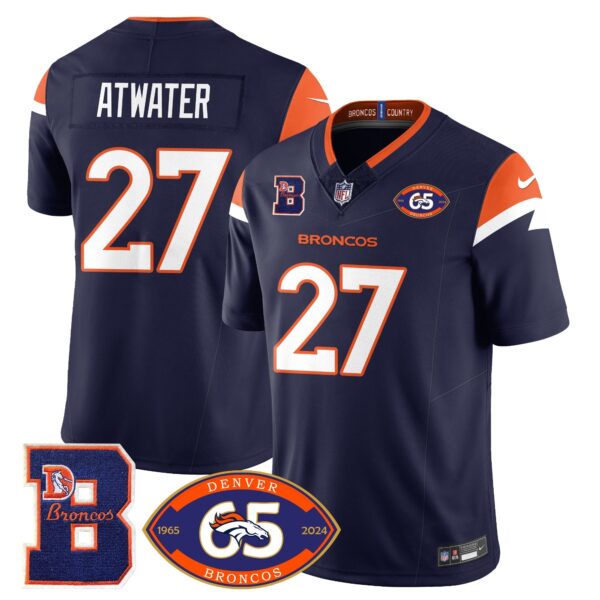 Broncos 1959-2024 Jersey – The Broncos Jersey – All Stitched – Steve Atwater – 27 – Navy Jersey
